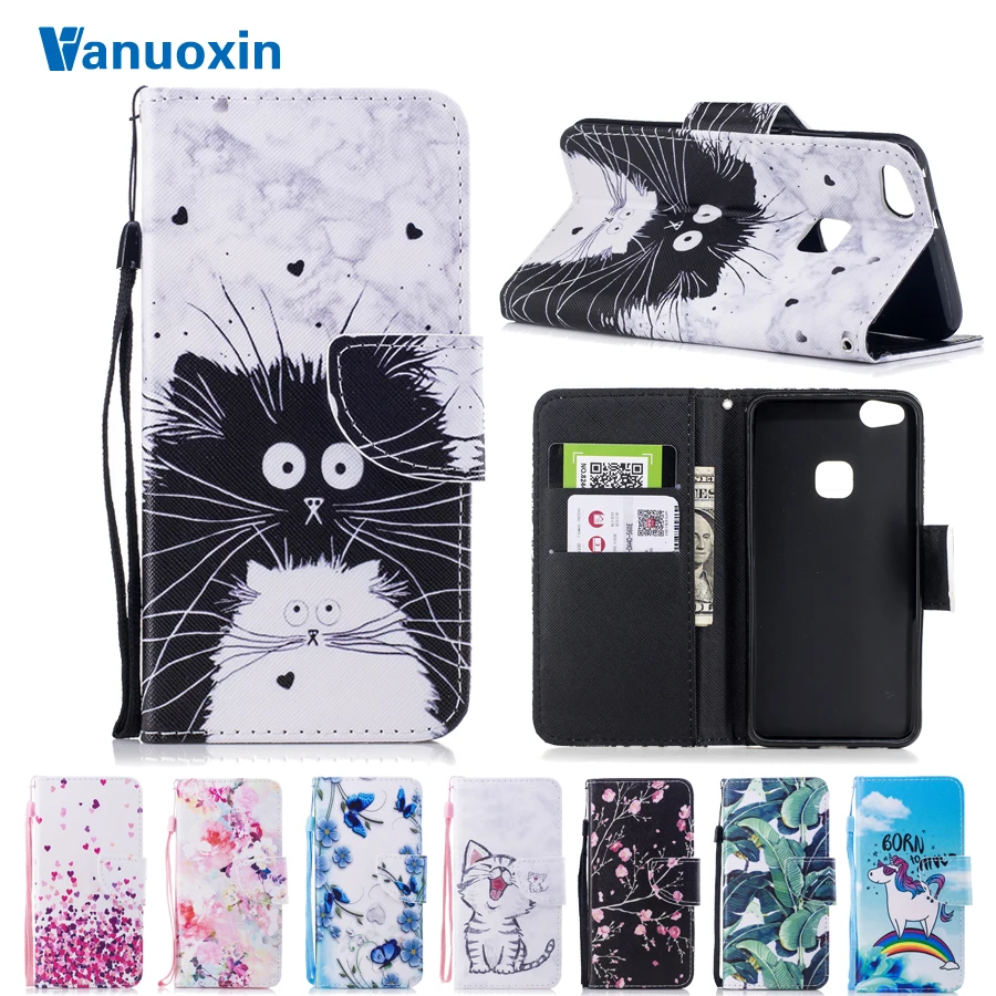 

Vanuoxin Leather Case For Fundas Huawei P10 Lite Case For Coque Huawei P10 / P10 plus Case Capa Flip Wallet Cover Phone Bags