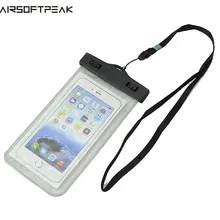 AIRSOFTPEAK 100% Waterproof Bag Case Pouch Dust Proof Underwater Pack Cover Case For Phone Travel Running Swimming Pouch