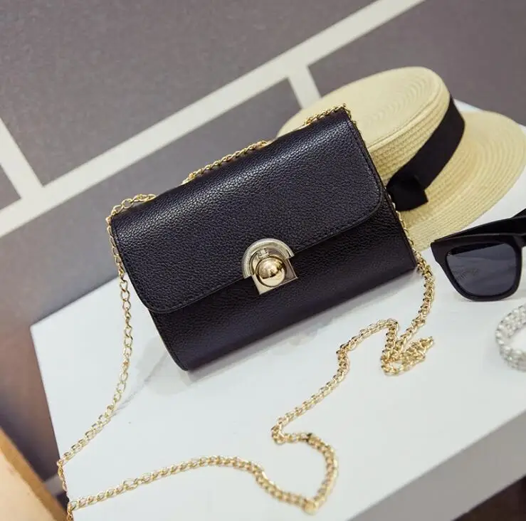 Новая мода Цепи Для женщин Сумки Курьерские сумки клапаном леди Crossbody на плечо