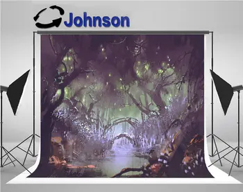

enchanted forest landscape tree photo studio background Vinyl cloth High quality Computer print wall photo backdrop