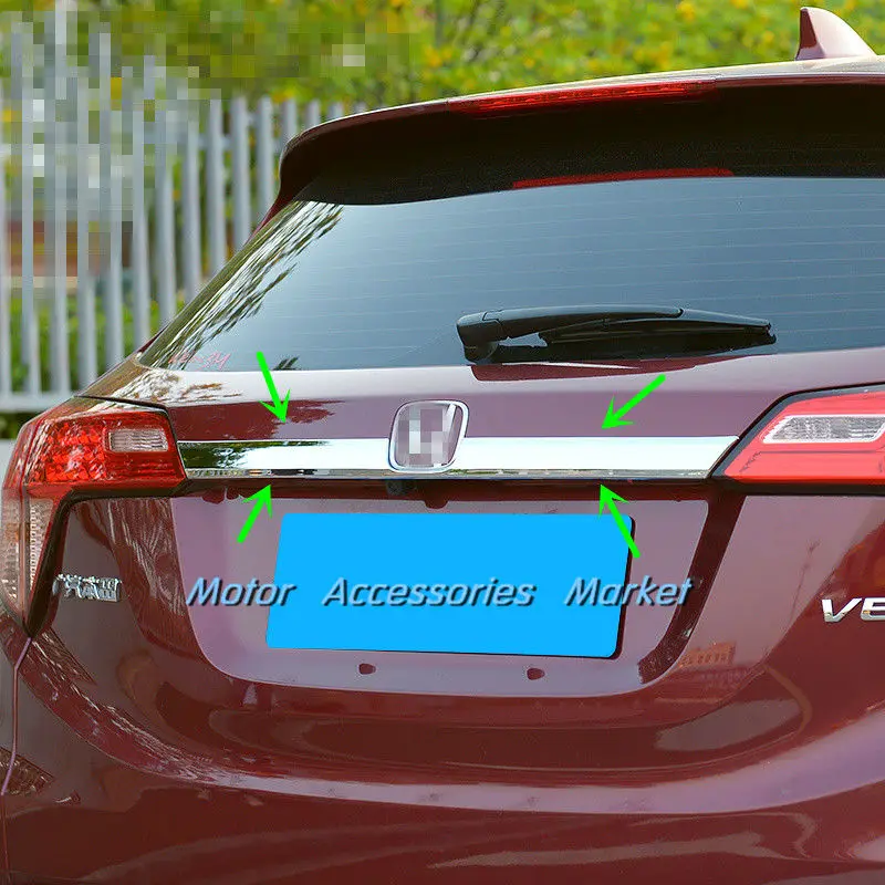 New Chrome Trunk Lid Cover Tail Door Molding Trim For Honda Vezel HR V 2015 2016 2017door