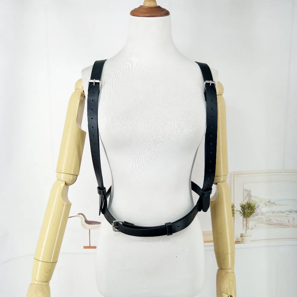 UYEE Sexy Pu Leather Women Body Harness Bondage Cage Bow Tie Waist Belt Rave Top Sexy Cosplay High Quality Garters LB-043