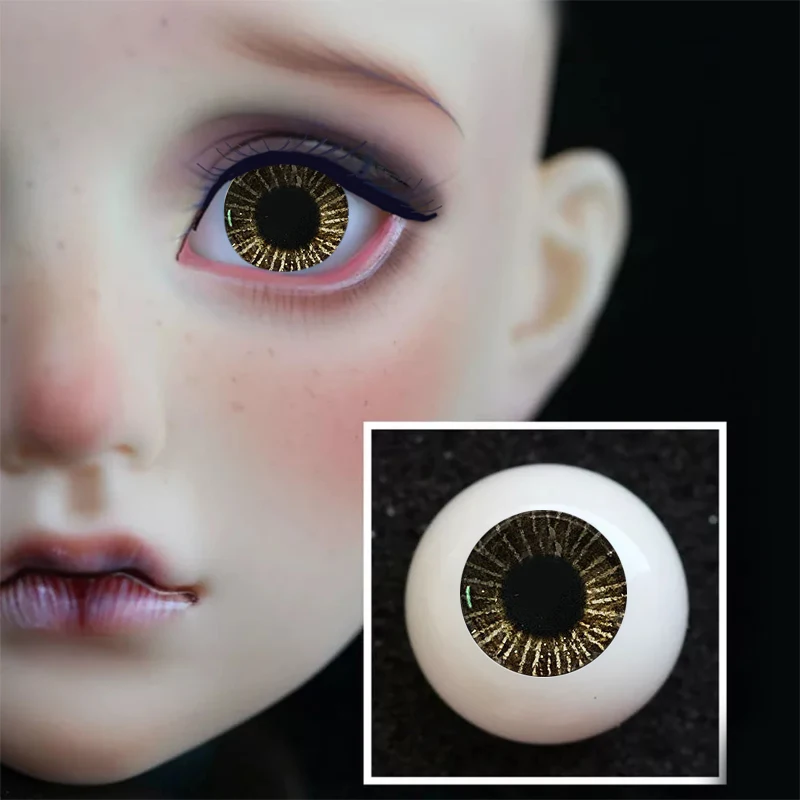 Шар для глаз BJD 8 мм 12 14 18 20 22 кукол кофейных радиальных очков аксессуары ручной