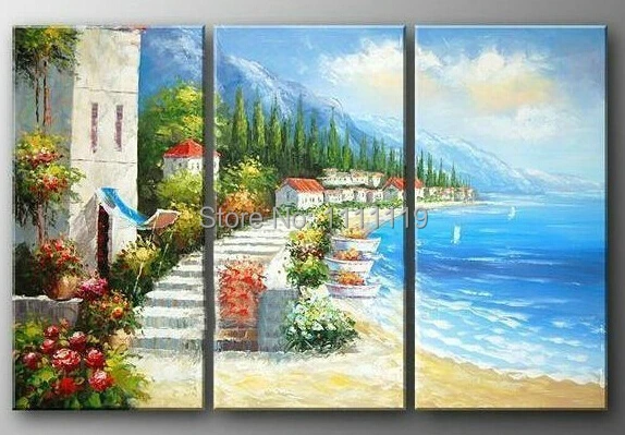 

Hand Painted Modern Abstract Wall Art Decorative Calligraphy Handmade Beautiful Garden Landscape Seascape Oil Painting on Canvas