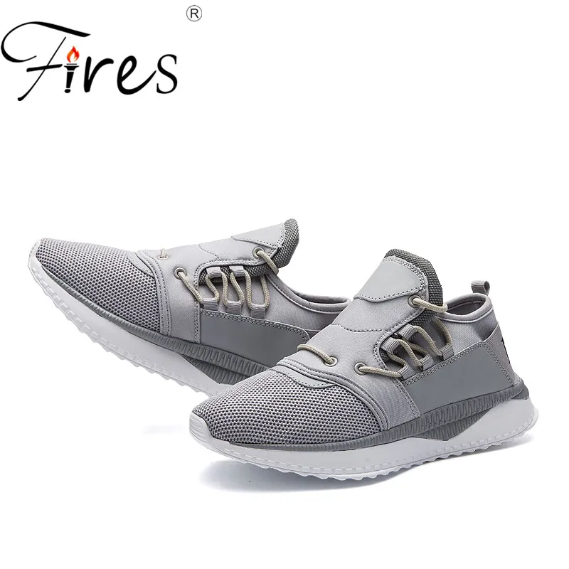Fires Mens Casual Shoes Summer Breathable Lace up Flats Fashion Light Male Footwear Mesh Masculino Zapatos Hombre Black Shoes