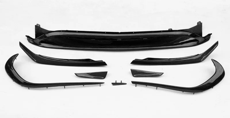 Car-styling For Mercedes Benz A-Class W176 16-17 Carbon Fiber Front Bumper Canard With Lip Glossy Fibre Auto Body Kit Trim | Автомобили и