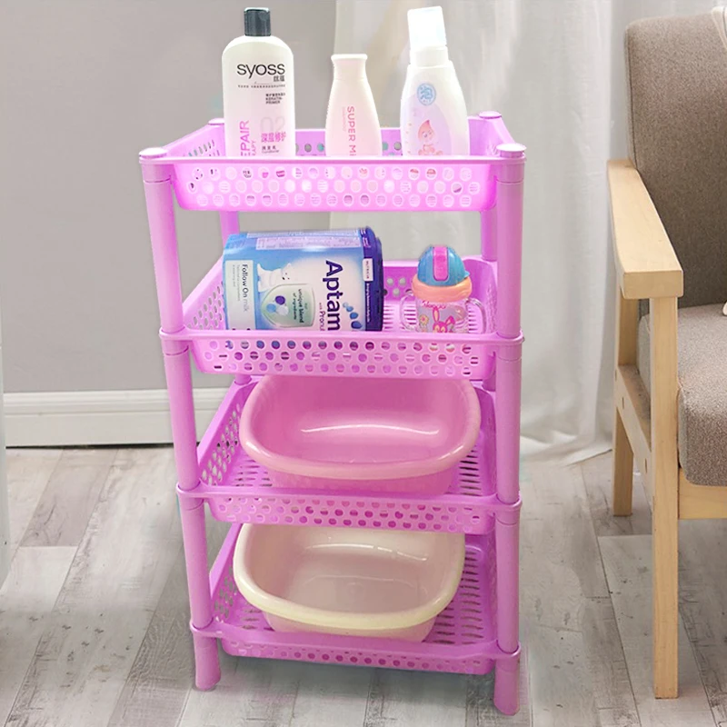 2017 Hot Sale Household Storage Holders 4 Layers Plastic Storage Racks Multi function Top Quality Kitchen