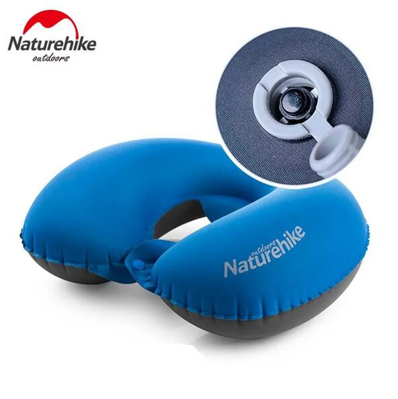 

Naturehike Folding Inflatable U Shape Air Pillow Outdoor Travel Neck Blow Up Cushion Portable PVC Flocking Plane Pillows