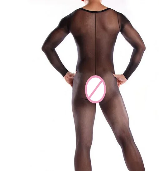 Hot sale Male sexy body stockings Mens one piece transparent elastic Velvet Bodysuits w penis sleeve Coveralls socks 5 Colors -
