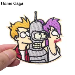 10 шт./лот Homegaga Futurama забавная аппликация нашивки гладить на рубашка трикотаж кепки embroideried Значки для diy лоскутное D0977