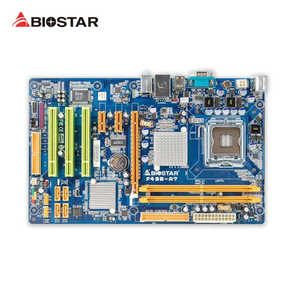 

BIOSTAR P43B-A7 Desktop Motherboard P43 LGA 775 DDR2 SATA2 USB2.0 ATX