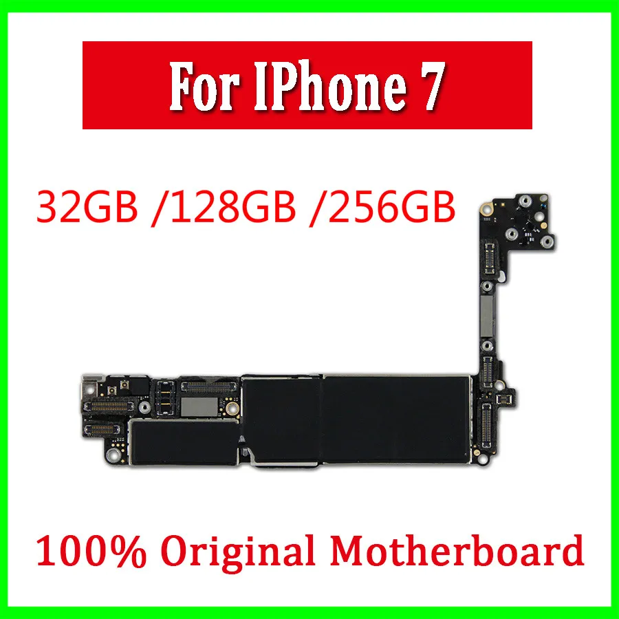 100% оригинал разблокирована для iphone 7 материнская плата без сенсорного ID