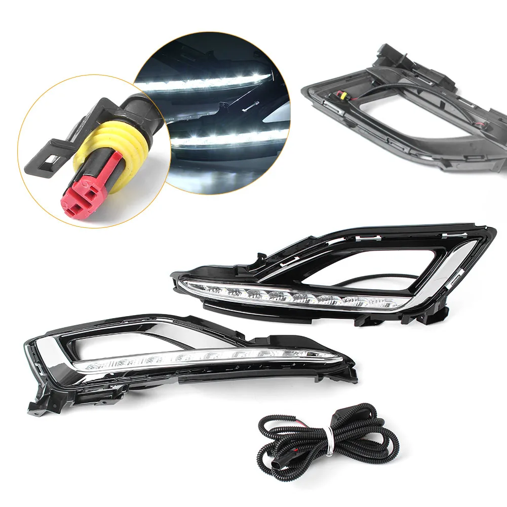 

For Hyundai Sonata LF 2015 2016 LED Front Daytime Running Light Fog Lamp DRL Driving Lamp Left + Right, 1 Pair