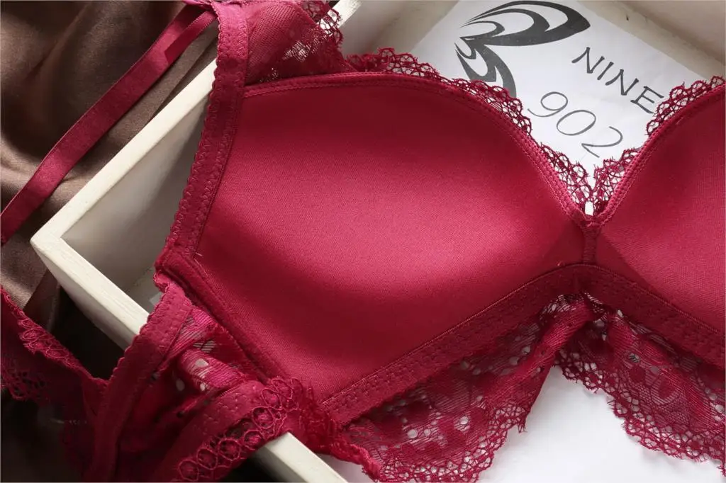 Sexy Lace Bra Adjustable Floral Lace Soft Rims Bra Set Push up Lingerie Women Underwear Sets