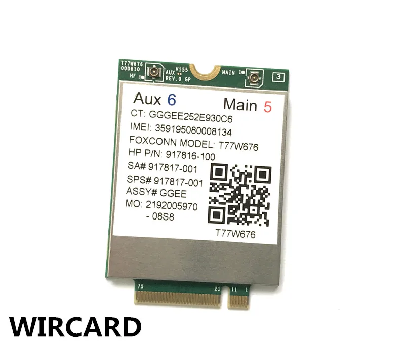 Lt4220 X12 LTE T77W676 917817 100 4G WWAN M.2 450 Мбит/с модем для Elite X2 1030 G3 EliteBook X360 G3|3G модемы| |