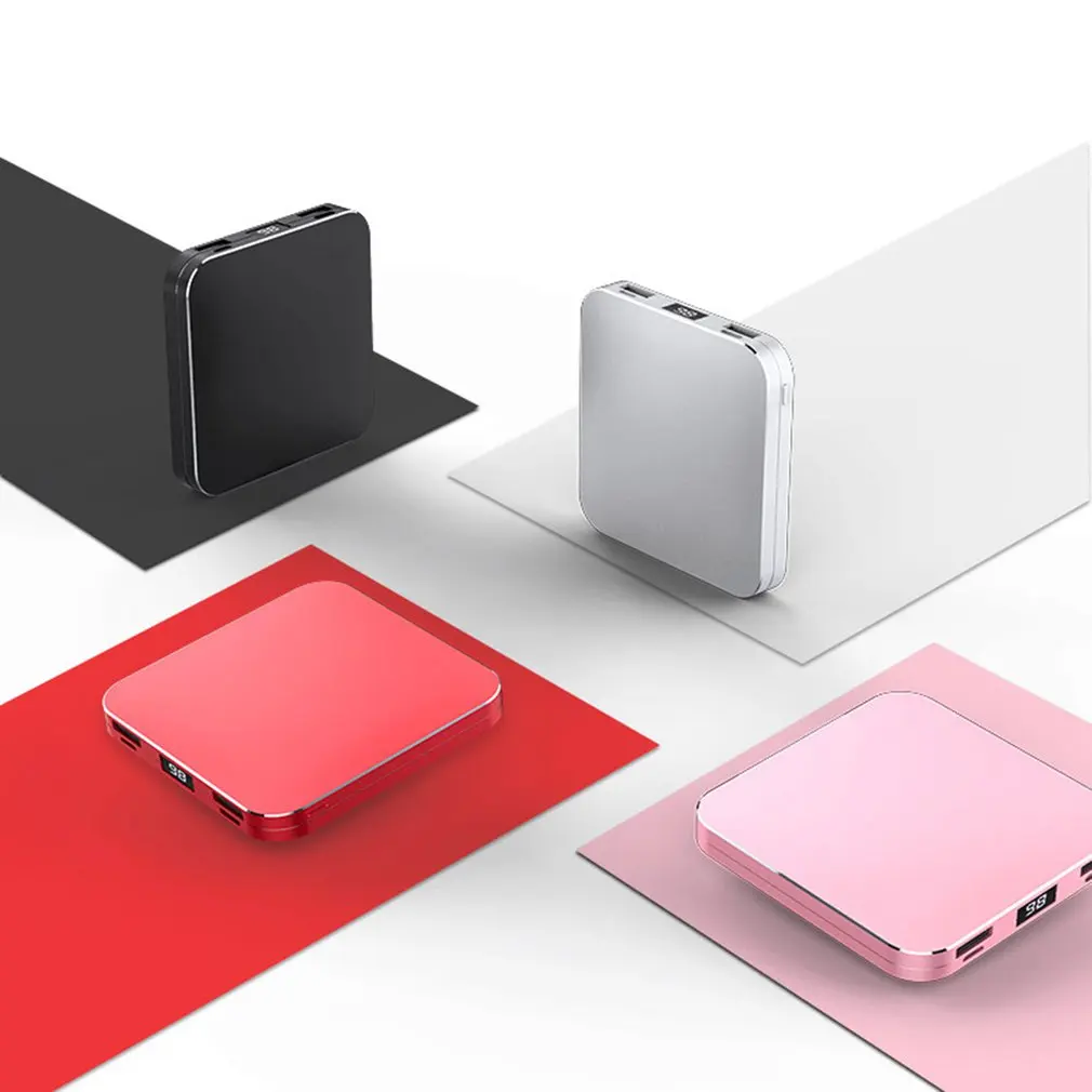 Ultra-thin Mini Power Bank 20000mAh External Battery Portable Charger Dual USB Powerbank for iphone X Samsung Xiaomi