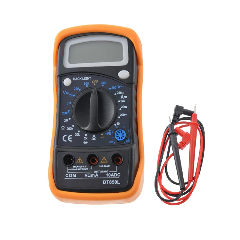 

Junejour DT830L/DT850L Handheld Digital Multimeter AC/DC Ampere Meter Current Clamp Pincers Voltmeter Ammeter Multimeter Tester