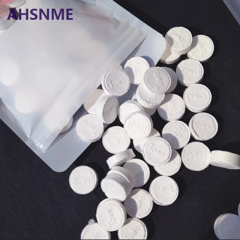 AHSNME 100 шт. сжатые полотенца 22*24 см одноразовые для путешествий на открытом воздухе