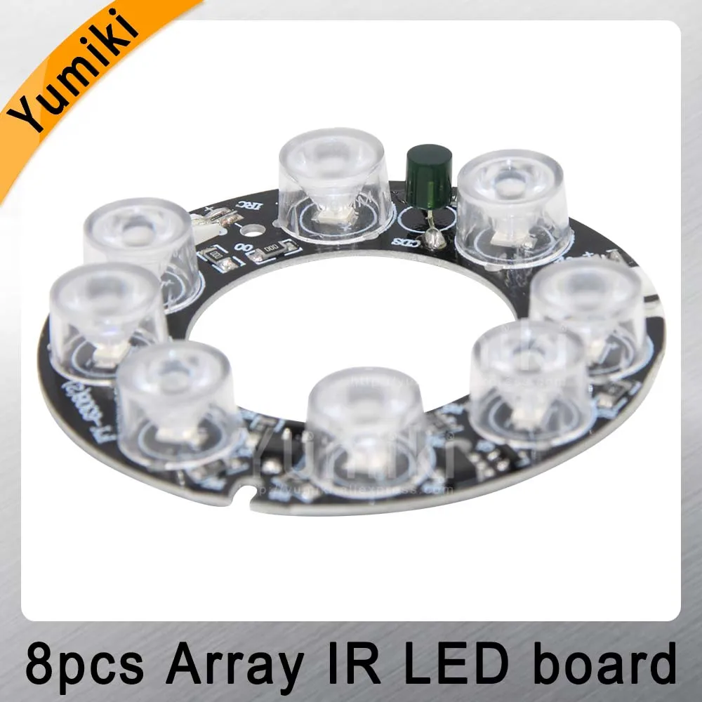  Yumiki 8pcs Array LED IR 10m ~ 30m DC12V PCB Board 63x33mm Size 75 Infrared Night Vision for CCTV A - 32826373986