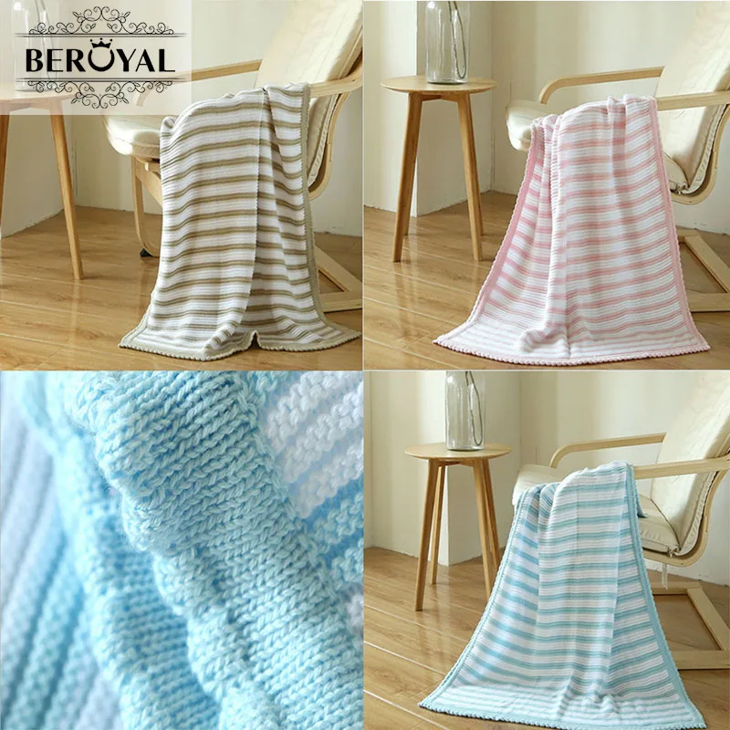 100 Cotton Knitted Baby infant Blanket cover car air conditioning