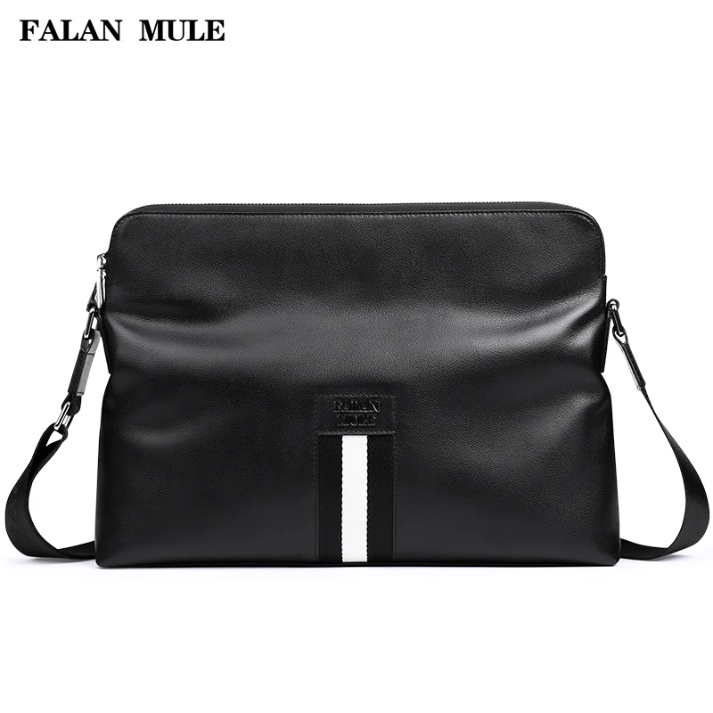 

FALAN MULE fashon men bag genuine leather casual male crossbody shoulder messenger bags brand