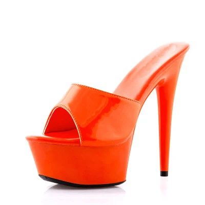 Женские летние сандалии Женская пикантная обувь на очень высоком каблуке 13-15 см для свадебного торжества Большие размеры 35-42 - Цвет: Heel 15cm