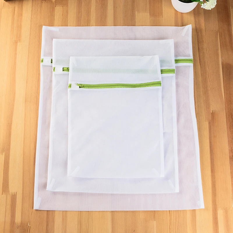 6 Sizes/set Zippered Foldable Nylon Laundry Bag Bra Socks Underwear Clothes Washing Machine Protection Net Mesh Bags