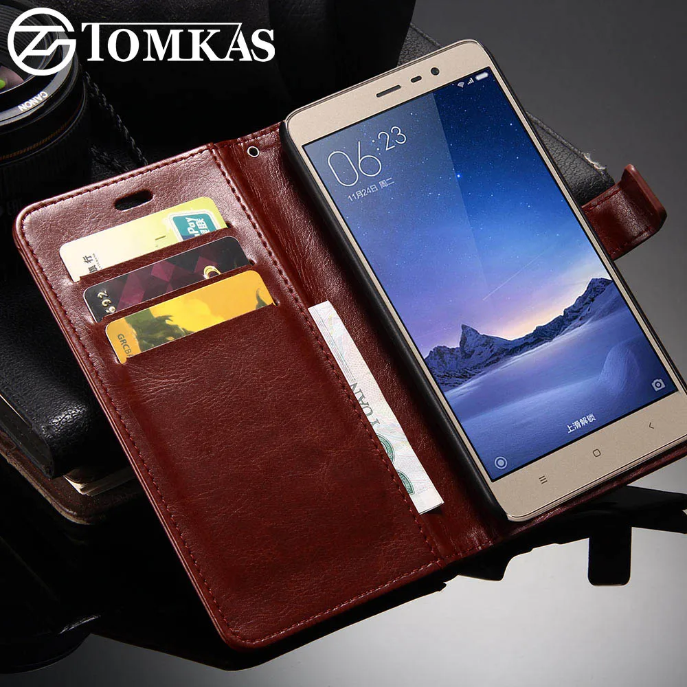 Чехол TOMKAS для Xiaomi Redmi Note 3 Pro телефона кожаный бумажник слот карт Coque 4 чехол s |