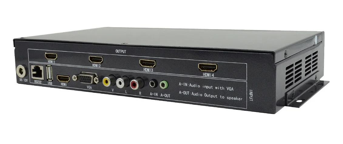2x2 4-канальный видеорегистратор HDMI VGA, HDMI, DVI/AV USB видео процессор ТВ проектор контроллером видеодисплея