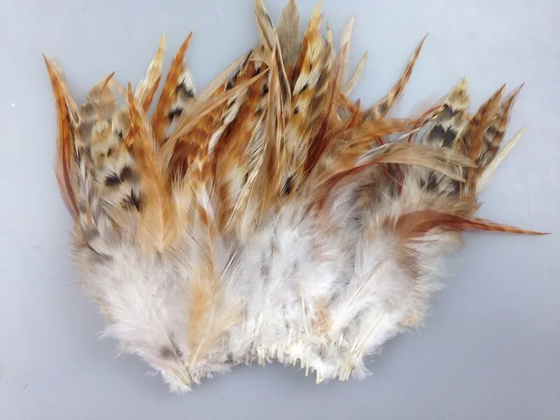 

100pcs 4-6inch natural BARRED ROOSTER GRIZZLY FEATHERS hair extension feather chicken rooster feather plumages hat headdress DIY