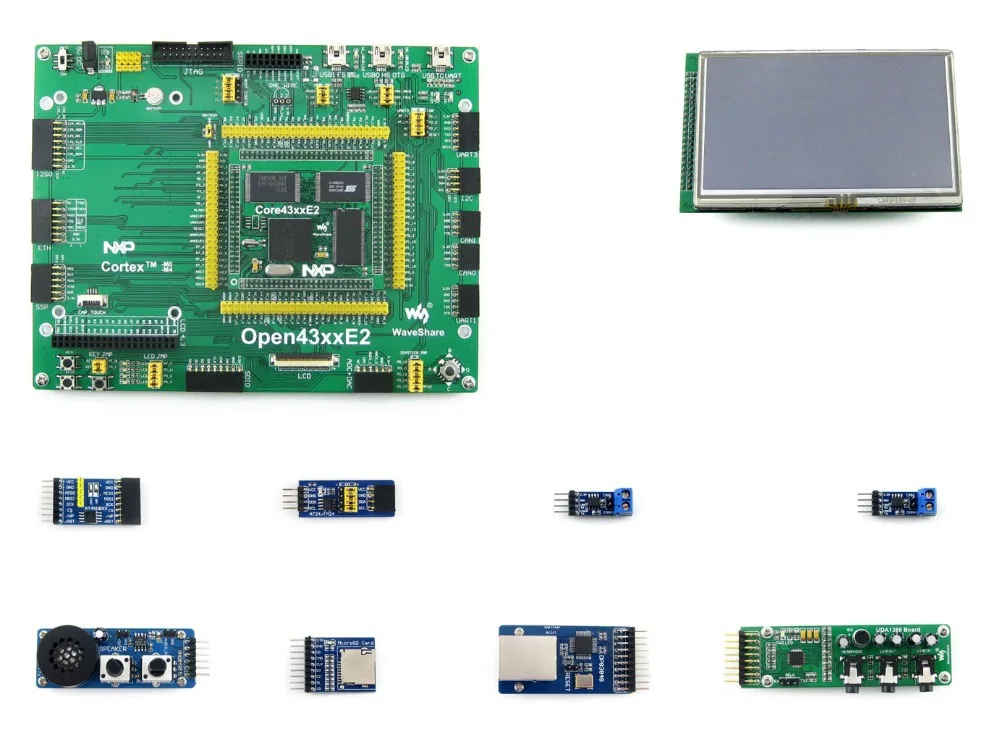 

4.3inch LCD+ Ethernet +speaker+ ARM LPC4357 LPC43 Cortex M4/M0 dual core Development Board = Open4357-C Package A