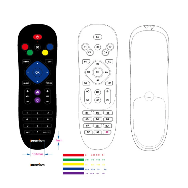 Умный пульт дистанционного управления 433 для Ipremium Tv online i7 i9 Migo Box OTT TV Set Top Box|smart remote