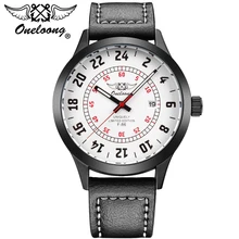 ONELOONG Mens Watches Top Brand Luxury reloj hombre Quartz Watch Waterproof Sport Military Watches Men Leather Relogio Masculino