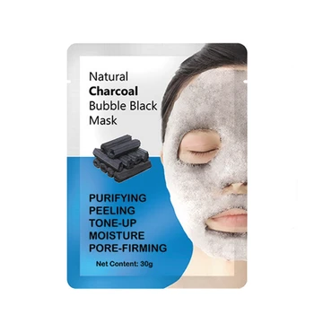

5pcs Face Maks Charcoal Bubble Black Mask Moisturizing Oil-control Pores Shrinking Cleansing Mask