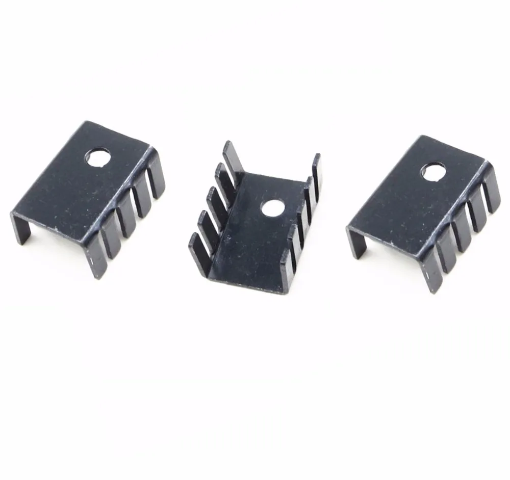 10PCS TO-220 Heat Sink Black TO220 19x15x10mm IC Heat Sink Aluminum New