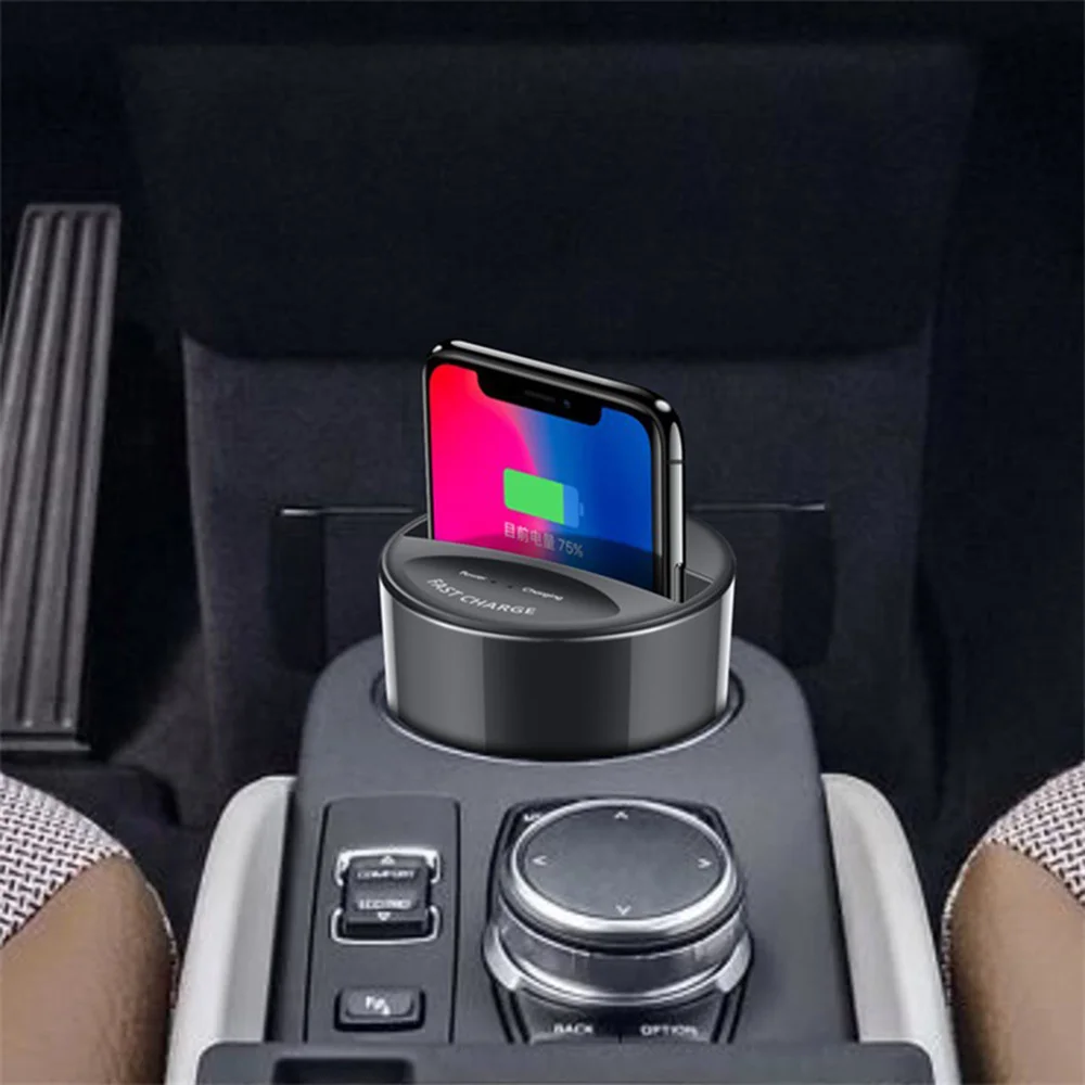 

QI Car Wireless Fast Charger Cup for Iphone 8 X Charge Holder Charge Stand for Apple XS MAX/XR/X/8 PLUS Samsung Note10/9