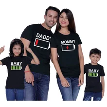 family matching clothes look father mother daughter son outfits t shirt clothing mom mum mommy daddy and me baby boy T shirts MY my daddy and me