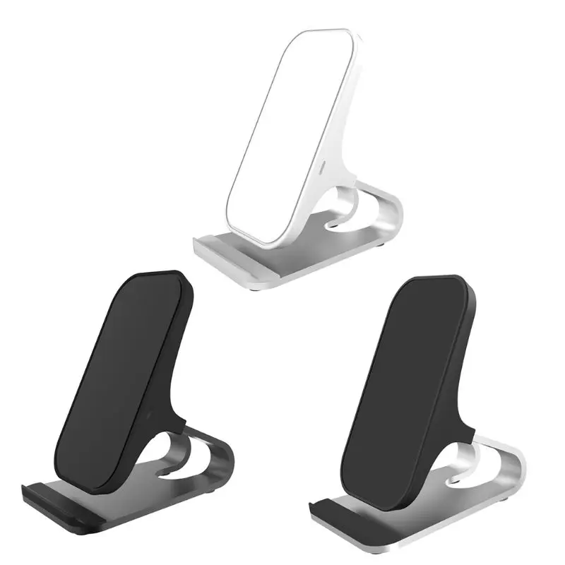  Aluminum Alloy Phone Holder Fast Wireless Charger Qi Quick Charging Desk Stand for iPhone Samsung G