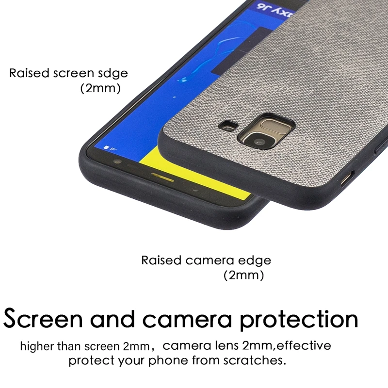 Роскошная джинсовая кожаная сумка из ткани для samsung Galaxy J6 2018 чехол телефона