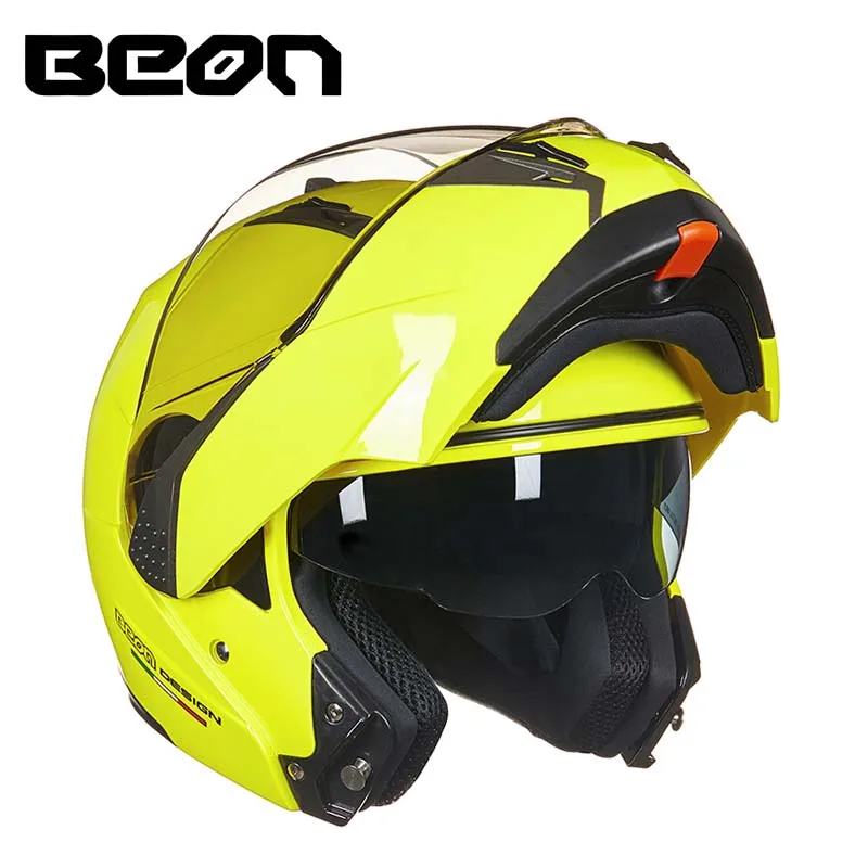 BEON B700 флип-ап fce мотоциклетный шлем с двойными линзами undrap face мотоциклетные шлемы из ABS PC козырек объектив размер M L XL