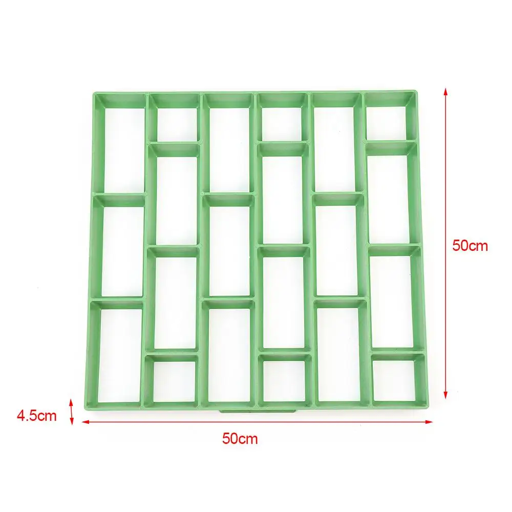 500x500x45 мм Большой DIY Pave Maker плесень пластиковый сад камень подъездная дорожка мощения кирпича плесень PP Сад Напольная плитка для дома плесень