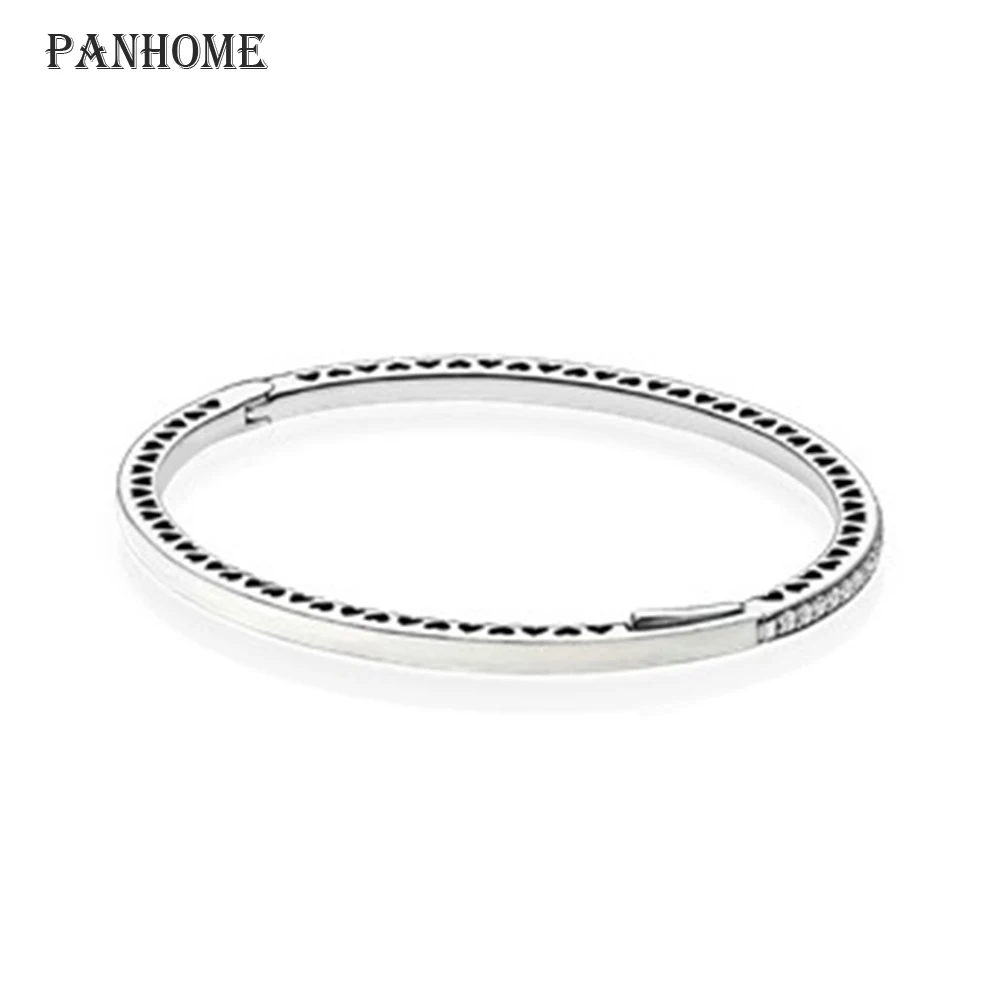 

PANHOME 100% 925 Sterling silver 1:1 Original Authentic 590537EN23 Charm Basic Bracelet Suitable DIY Beaded Women Jewelry