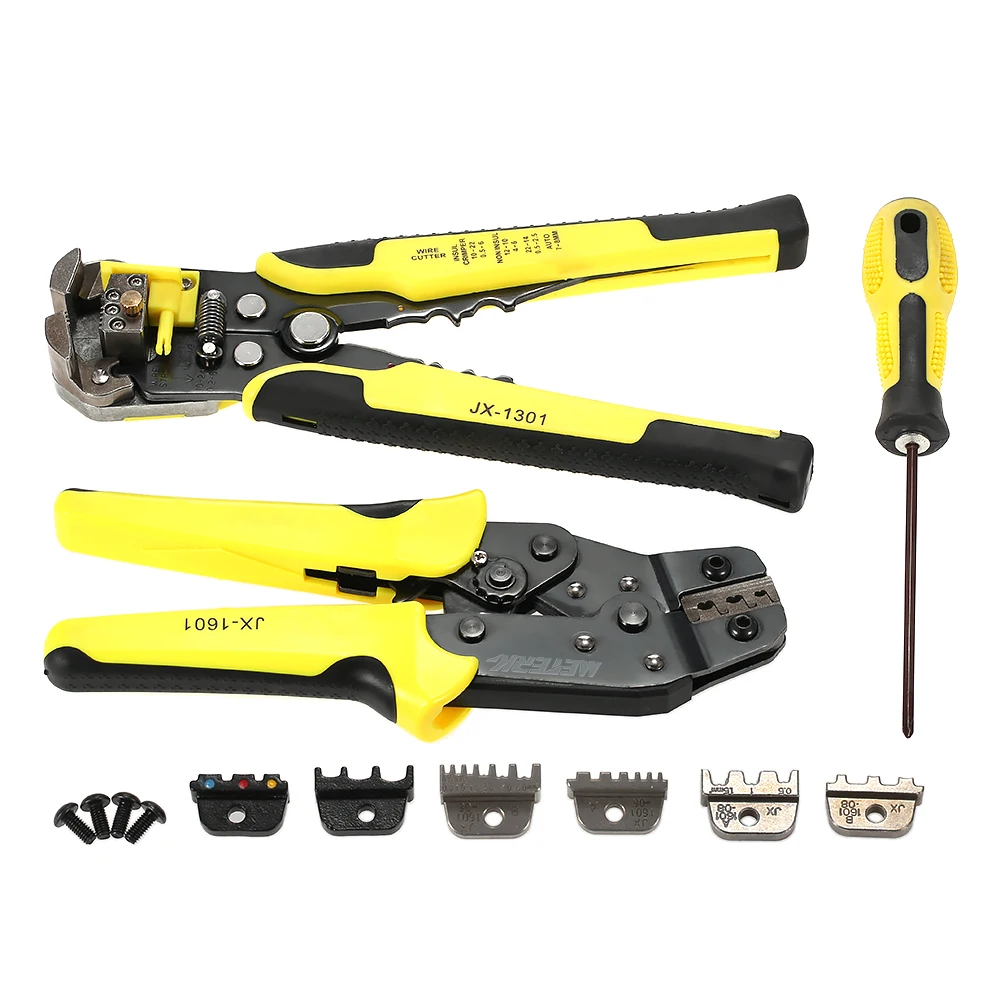 4 IN1 Auto Wire Stripper Crimper Pliers Ratcheting Terminal Crimping Tool Kit US 