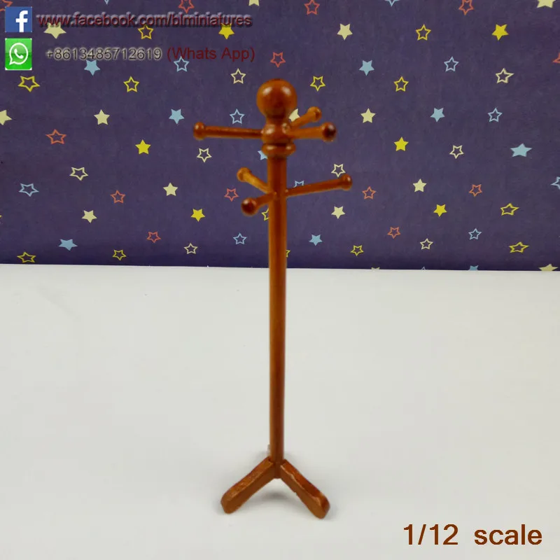 High Quality Miniature Coat Rack Dollhouse Furniture Clothes Rack Home