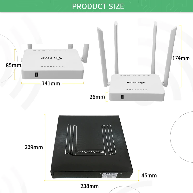 Мобильный wi fi роутер длинный Диапазон wi-fi ретранслятор для 3g 4g wifi usb модем и huawei 8372 с 4x10/100 Мбит/с rj45 ethernet порт мини