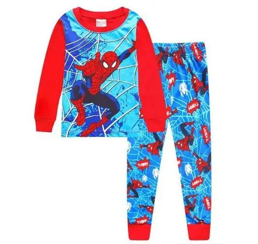 Розничная, осенне-зимние детские пижамные комплекты одежды с героями мультфильмов комплект из топа+ штанов для мальчиков и девочек пижамный комплект для малышей, Chan343 - Цвет: style 1