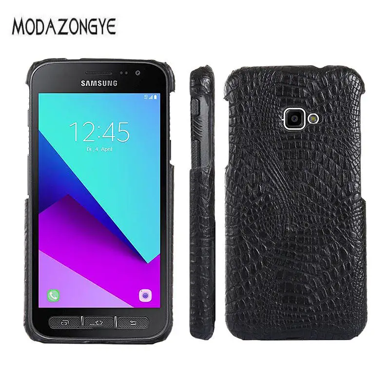 For Samsung Xcover4 Case Luxury PU Leather Hard Plastic Back Cover