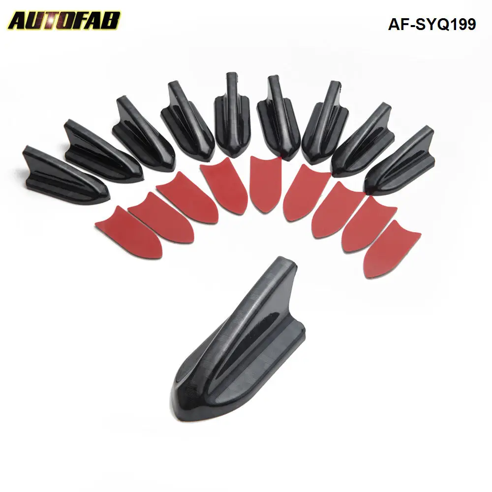 10pcs/lot Car Bumper Canard Fin Diffuser windshield Roof Spoiler Vortex Generator Universal AF-SYQ199