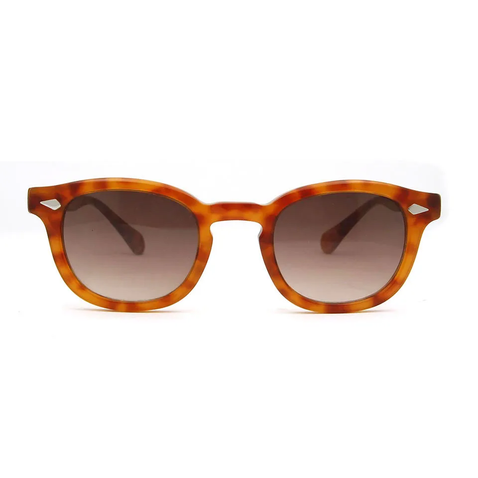 Koop ESNBIE Acetaat Zonnebril Mannen Ronde Vintage Klinknagel Shades Retro Kleine Zonnebril Vrouwen Oval Merk Designer Goggle Oculos De Sol