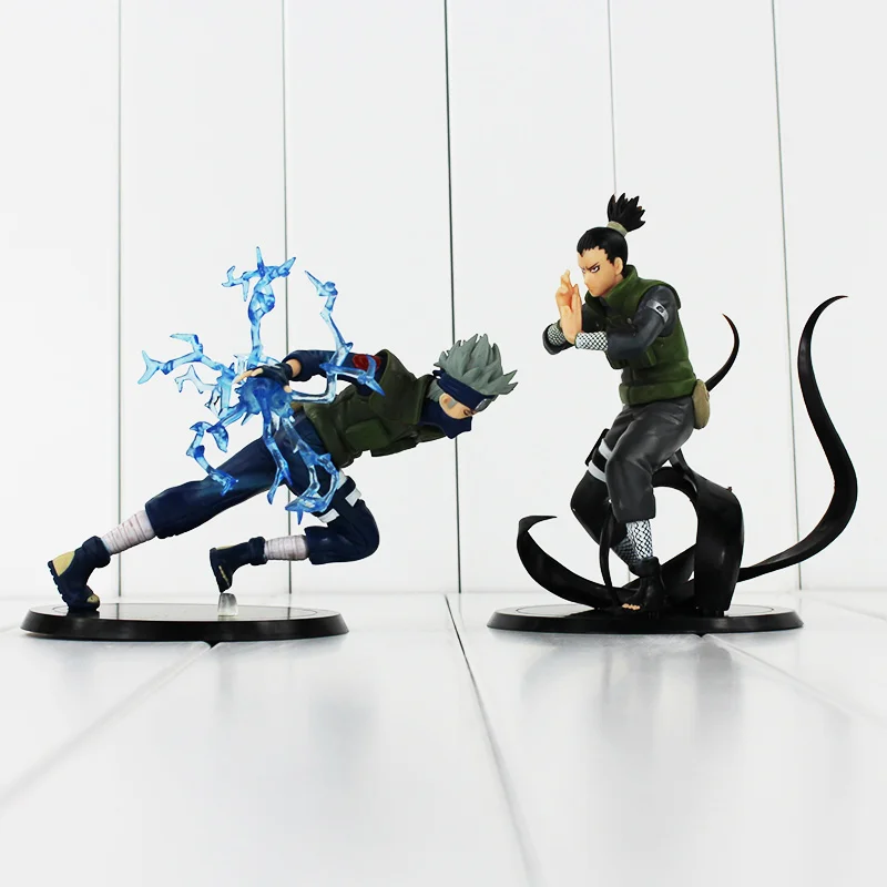 

2 Styles Anime Naruto Figure Toy Hatake Kakashi Nara Shikamaru Model Doll Christmas Gift for Kids